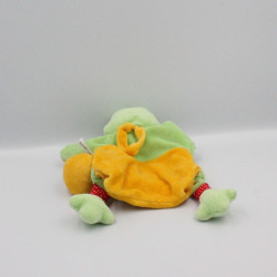 Doudou et compagnie marionnette grenouille verte jaune avec canard