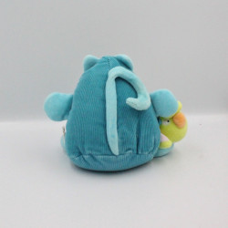 Doudou chat bleu avec souris verte CREATIVTOYS