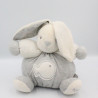 Doudou lapin gris blanc rayé poisson KALOO