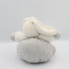 Doudou lapin gris blanc rayé poisson Zen KALOO