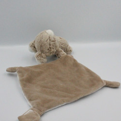 Doudou ours marron beige blanc mouchoir mon doudou TEX