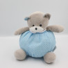 Doudou ours boule bleu pois Musti de MUSTELA