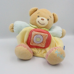 Doudou ours jaune bleu rouge orange mauve formes KALOO