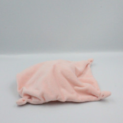 Doudou plat lapin rose bandeau TEX BABY