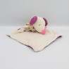 Doudou plat souris blanche rose étoiles VERTBAUDET