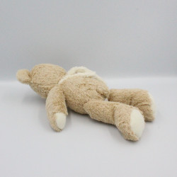 Doudou ours beige écharpe blanche TEX BABY
