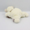 Doudou semi plat ours blanc beige Mon Coeur POMMETTE