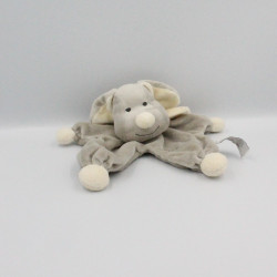 Doudou plat nuage gris blanc pois VERTBAUDET