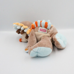 Doudou hérisson marron bleu orange NATTOU 30 cm
