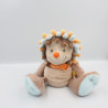 Doudou hérisson marron bleu orange NATTOU 30 cm