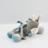 Doudou musical ane cheval gris bleu train NATTOU