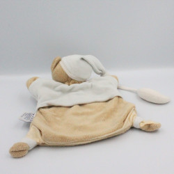 Doudou marionnette ours beige bleu ciel lune NATTOU