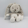 Doudou lapin beige blanc coeurs AUCHAN BABY