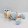 Doudou ours bleu rayé beige MES PETITS CAILLOUX CMP