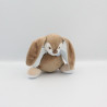 Doudou musical lapin beige marron bleu Emil et Rosy NATTOU 20 cm