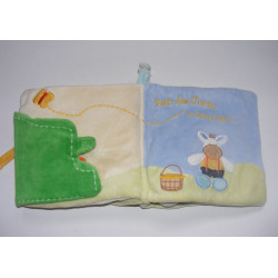 Livre d'éveil en tissu doudou éléphant BABYSUN