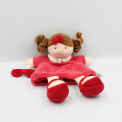 Doudou et compagnie marionnette poupée rose Melle Framboise