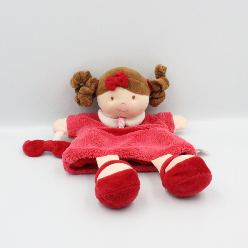 Doudou et compagnie marionnette poupée rose Melle Framboise