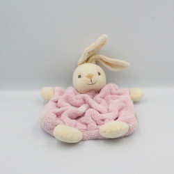 Doudou plat lapin rose plume KALOO