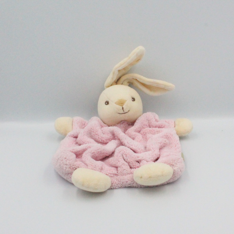Doudou plat lapin rose plume KALOO