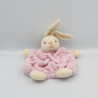 Doudou plat lapin rose plume KALOO