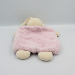 Doudou plat lapin rose plume KALOO