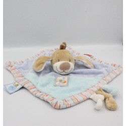 Doudou plat chien beige bleu escargot NATTOU