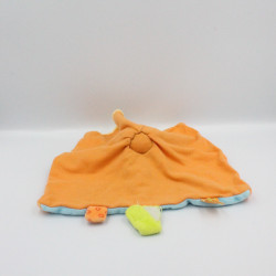 Doudou plat chien orange bleu vert Funny Farmer NATTOU