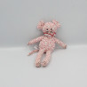 Doudou souris pois rose rouge oiseaux PETIT BATEAU