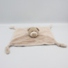 Doudou plat ours marron beige 100 % P'TIT BISOU