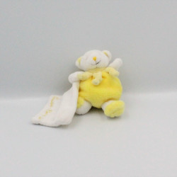 Doudou et compagnie ours jaune blanc mouchoir Cueillette