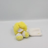 Doudou et compagnie ours jaune blanc mouchoir Cueillette