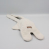 Doudou plat lapin blanc motifs chats beige Double face CATIMINI