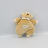 Doudou ours beige blanc feuille PROVERA