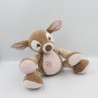 Doudou musical faon biche marron rose Rosy NATTOU