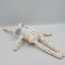 Doudou lapin blanc pois multicolore DPAM