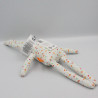 Doudou lapin blanc pois multicolore DPAM