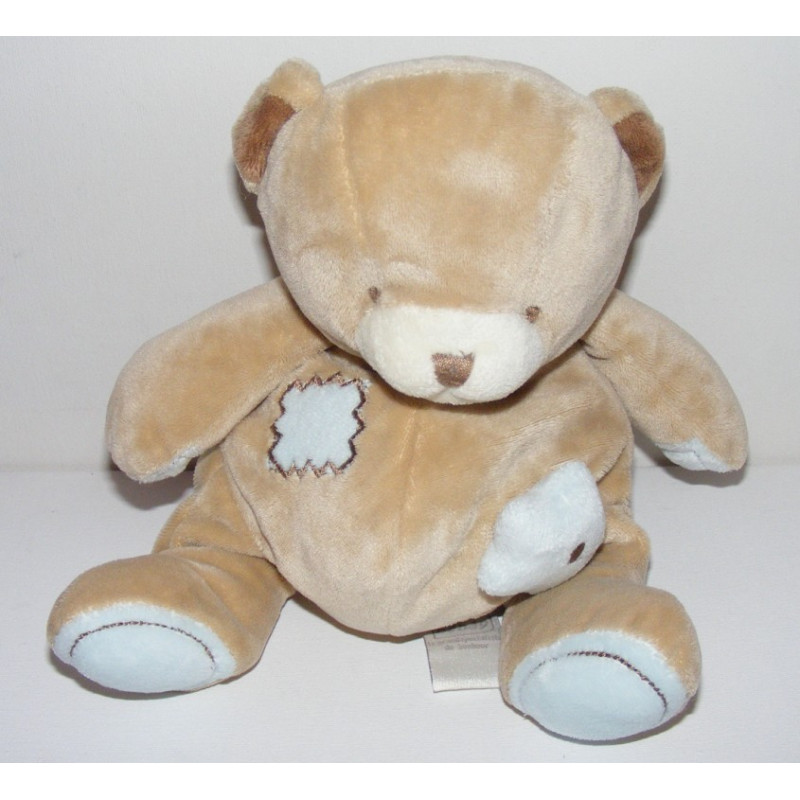 Doudou Musical Ours Beige Bleu Caramel Etoile Bebe 9