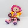 Doudou eveil poupée rose jaune hochet LAMAZE