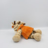 Doudou zébre Zamba beige orange NOUKIE'S 25 cm