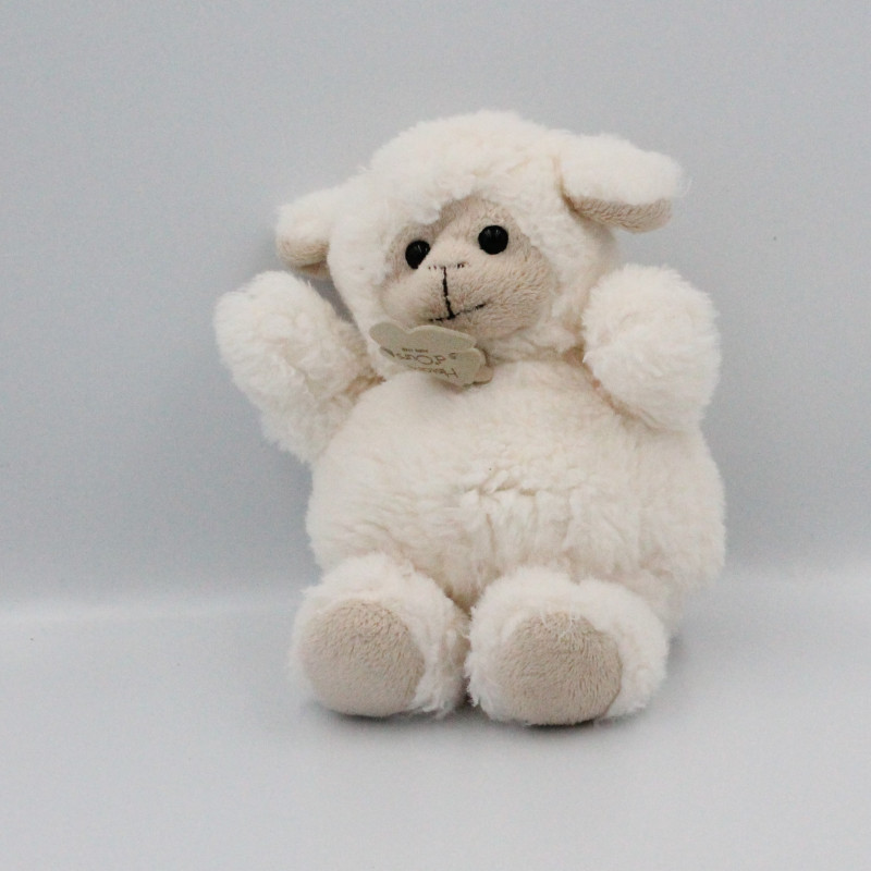 Doudou mouton blanc beige HISTOIRE D'OURS