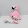 Doudou flamant rose aux longues pattes LES PETITES MARIE 40 cm