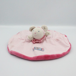 Doudou plat Souris Lila Patachon robe rose MOULIN ROTY