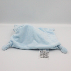 Doudou plat ours bleu pois poule MOTS D'ENFANTS