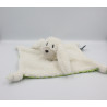 Doudou plat lapin blanc vert pois ORCHESTRA PREMAMAN