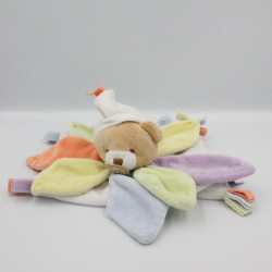 Doudou et compagnie plat ours blanc col pétale Nuage