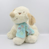 Grand Doudou chien blanc Tifoo Kishoo écharpe bleu NOUKIE'S 35 cm