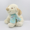 Grand Doudou chien blanc Tifoo Kishoo écharpe bleu NOUKIE'S 36 cm