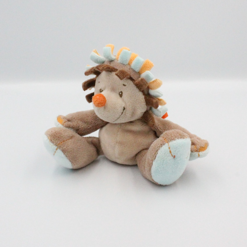 Doudou hérisson marron bleu orange NATTOU