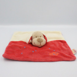 Doudou plat chien blanc rouge poisson DOUKIDOU